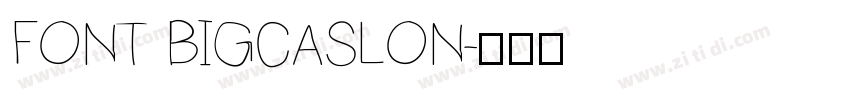 FONT BIGCASLON字体转换